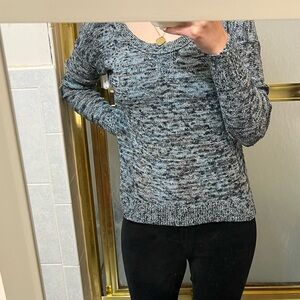 American Eagle Outfitters Blue/Black/Gold Scoop Neck Sweater Size XS